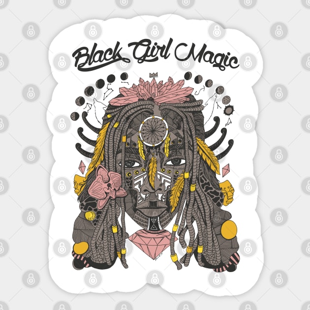 Treasure Brown - Goddess of Dreams Black Girl Magic Sticker by kenallouis